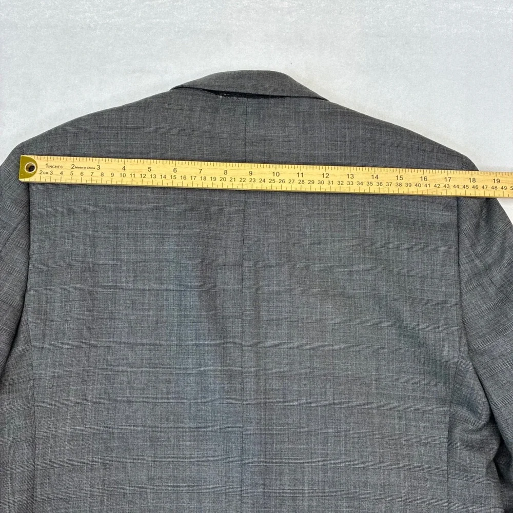 Brooks Brothers Blazer Mens 42R Grey Glen Plaid Wool 2-Button Jacket Sport Coat
